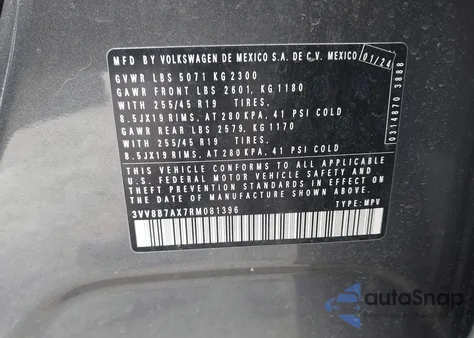 2024 Volkswagen Tiguan 2.0T Se R-Line Black from USA, damaged, VIN 3VV8B7AX7RM081396